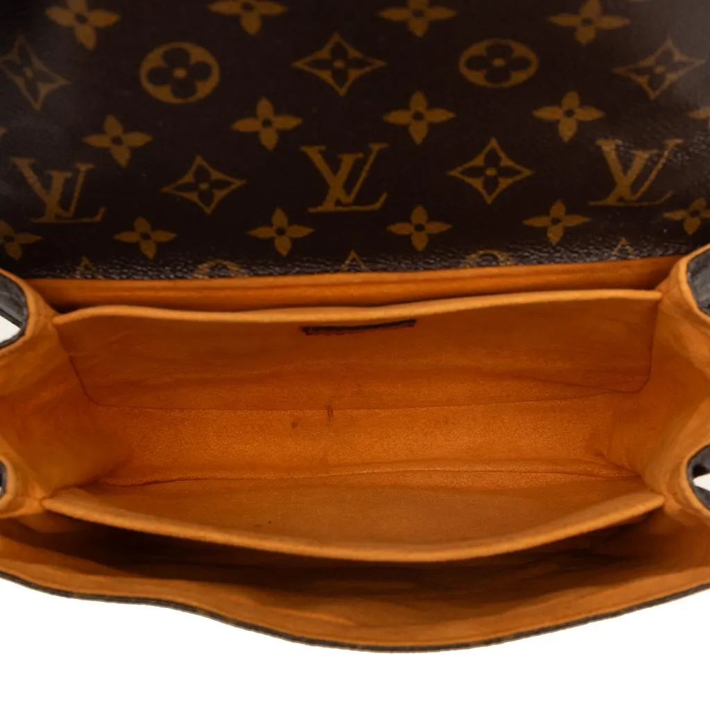 Louis Vuitton Monogram Braided Pochette Metis Brown Canvas Good - Model View