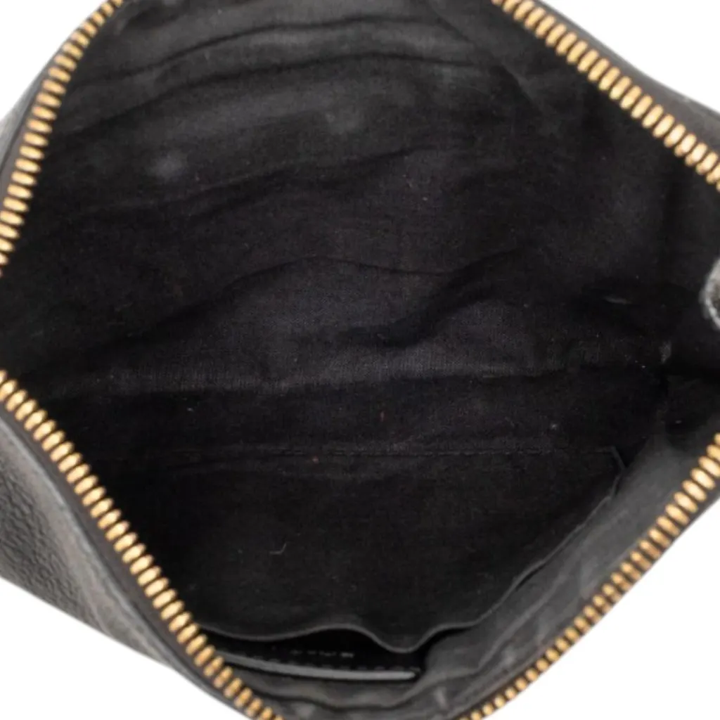 Balenciaga Goatskin Motocross Classic Metallic Edge Clutch Black Leather Very good - Model View