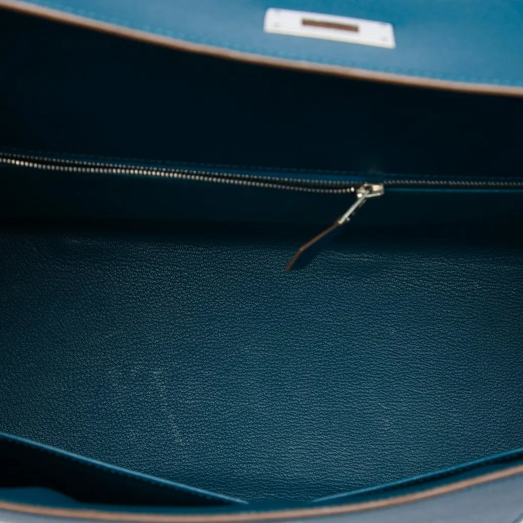 Hermès Bicolor Epsom Kelly Flag Sellier 35 Blue Leather Very good - Model View