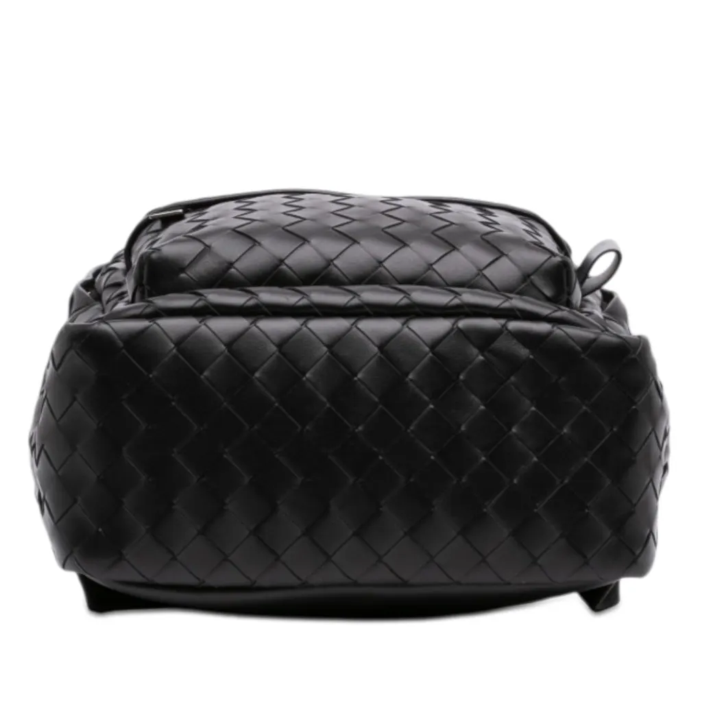 Bottega Veneta Small Leather Intrecciato Backpack Black Leather Very good - Inside View