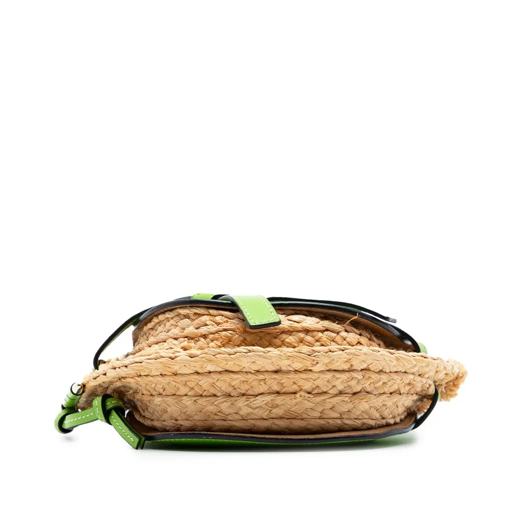 LOEWE Mini Raffia Gate Crossbody Beige Very good - Inside View