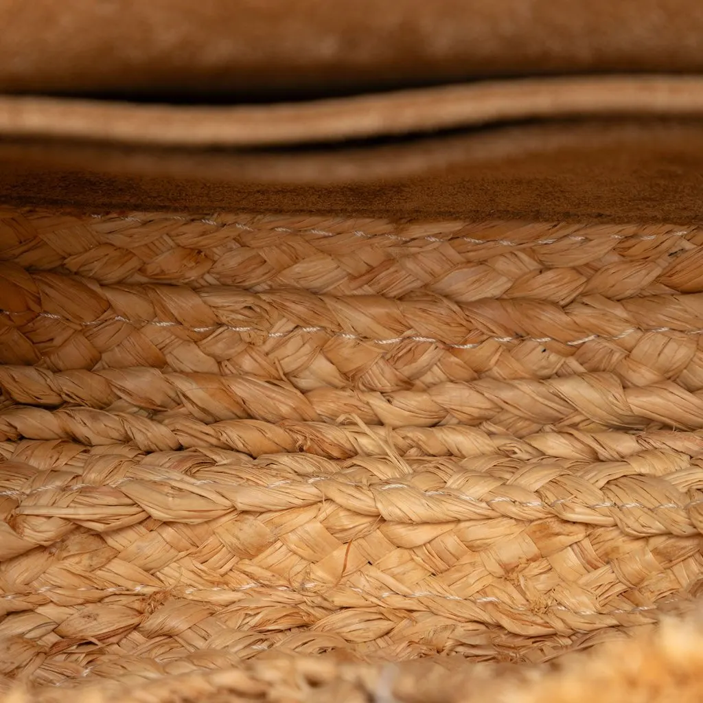 LOEWE Mini Raffia Gate Crossbody Beige Very good - Model View