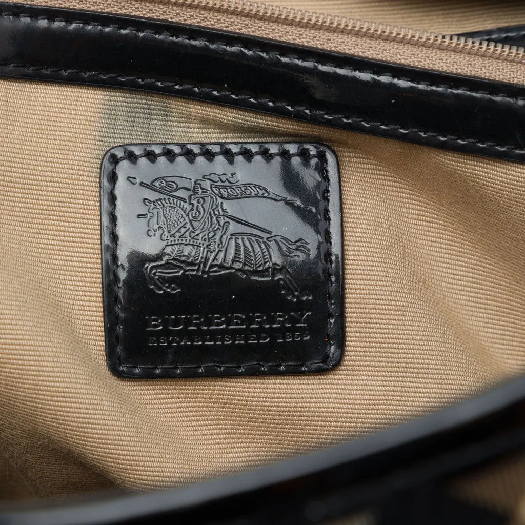Burberry Supernova Check Coated Canvas Tote Beige Canvas Good - Box View