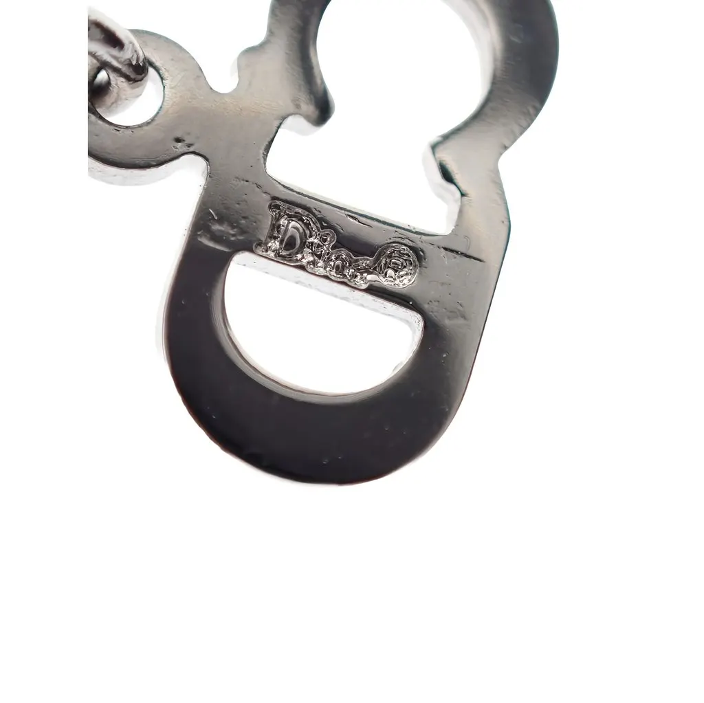 Dior Silver Finish Dangling Letters Pendant Necklace Silver Brass Very good - Inside View