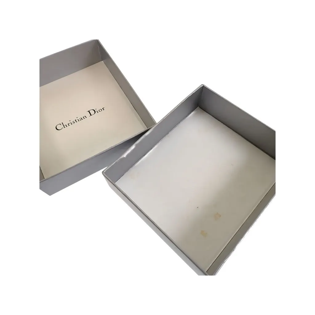 Dior Silver Finish Dangling Letters Pendant Necklace Silver Brass Very good - Box View