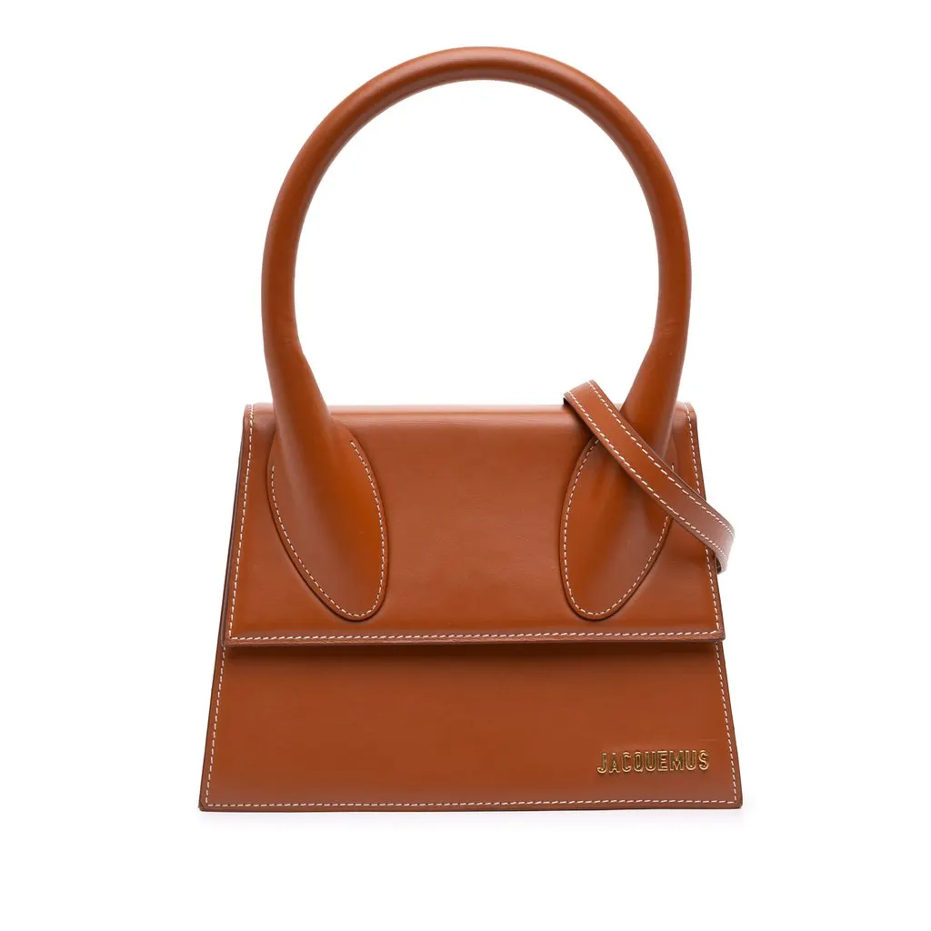 Jacquemus Leather Le Grand Chiquito Brown Leather Very good - Front View