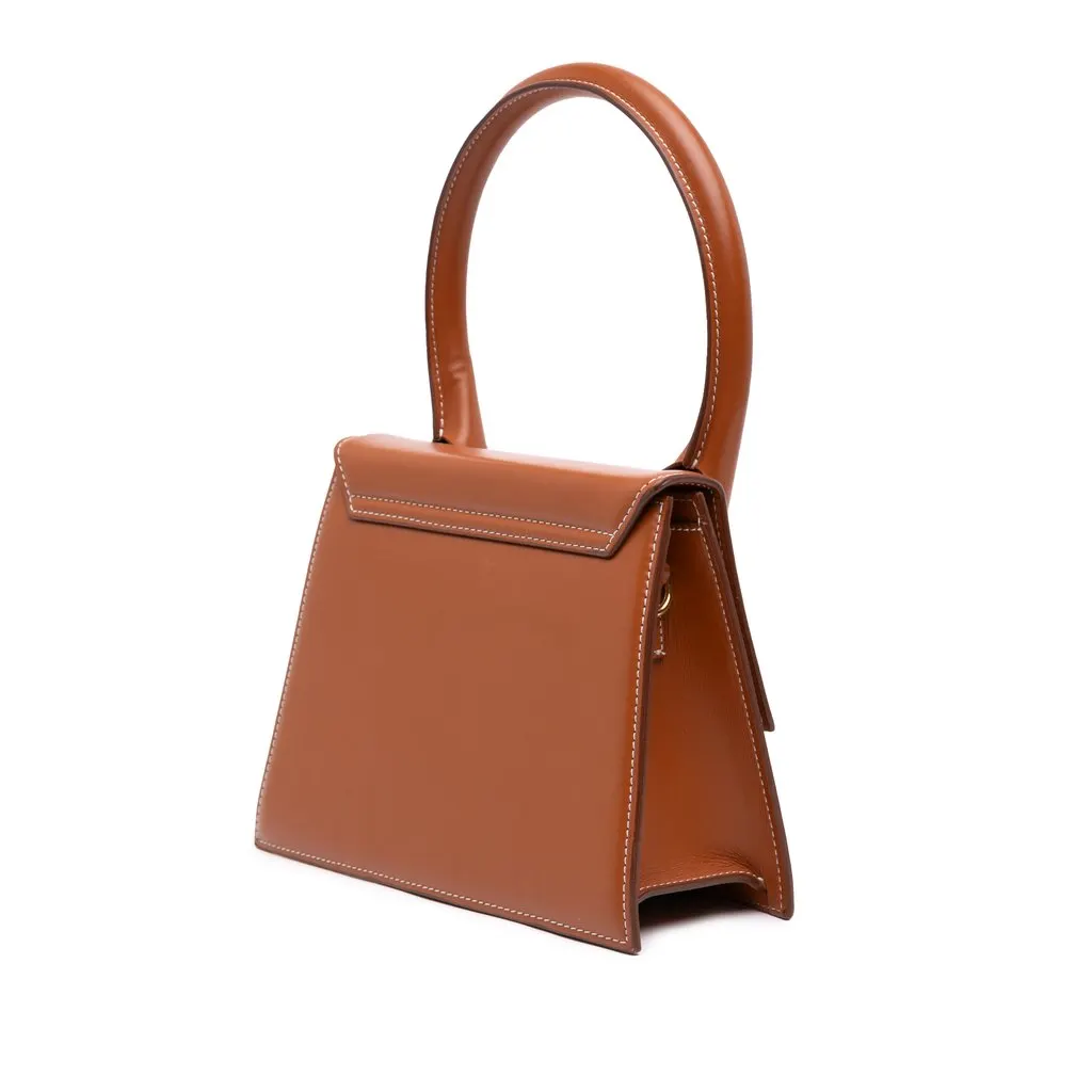 Jacquemus Leather Le Grand Chiquito Brown Leather Very good - Back View