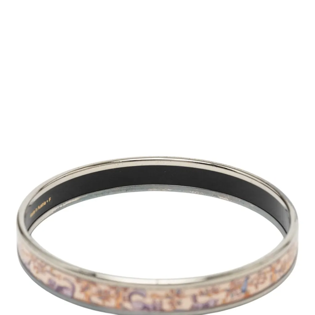 Hermès Narrow Enamel Forest Animals Bangle Bracelet 65 Pink Very good - Box View