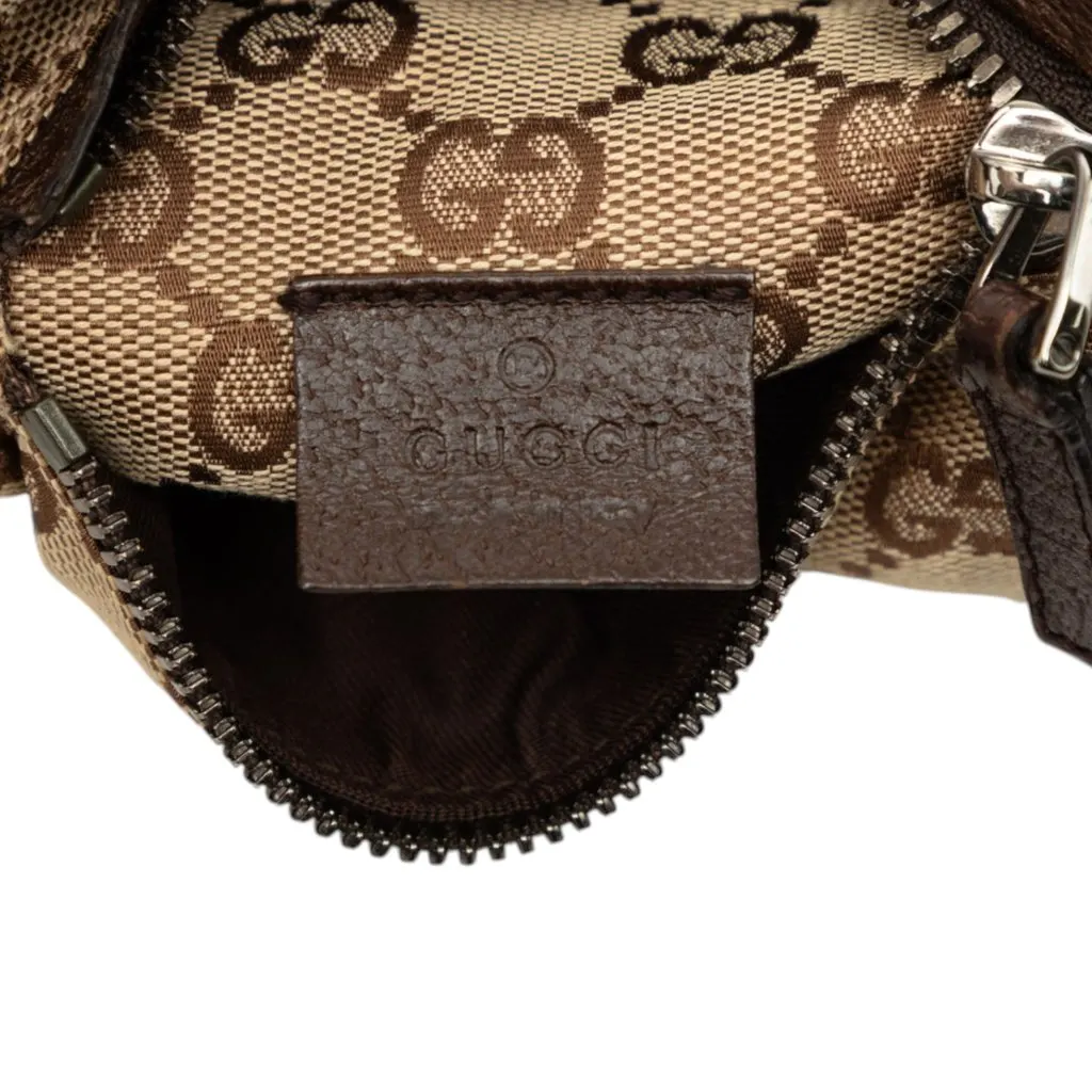 Gucci GG Canvas Double Pocket Belt Bag Beige Canvas Very good - Box View
