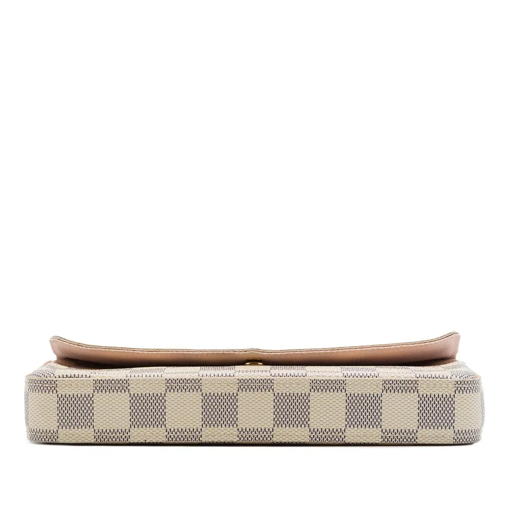 Louis Vuitton Damier Azur Pochette Felicie White Canvas Good - Inside View