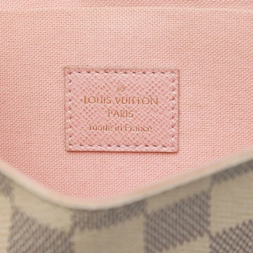 Louis Vuitton Damier Azur Pochette Felicie White Canvas Good - Box View