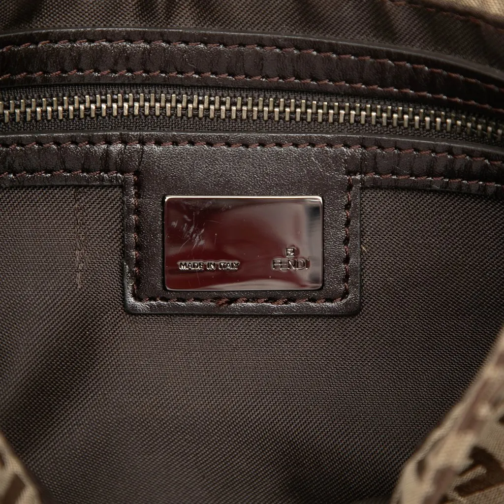 Fendi Zucchino Canvas Crossbody Brown Very good - Box View