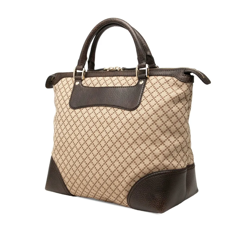 Gucci Diamante Canvas Catherine Tote Beige Canvas Very good - Back View