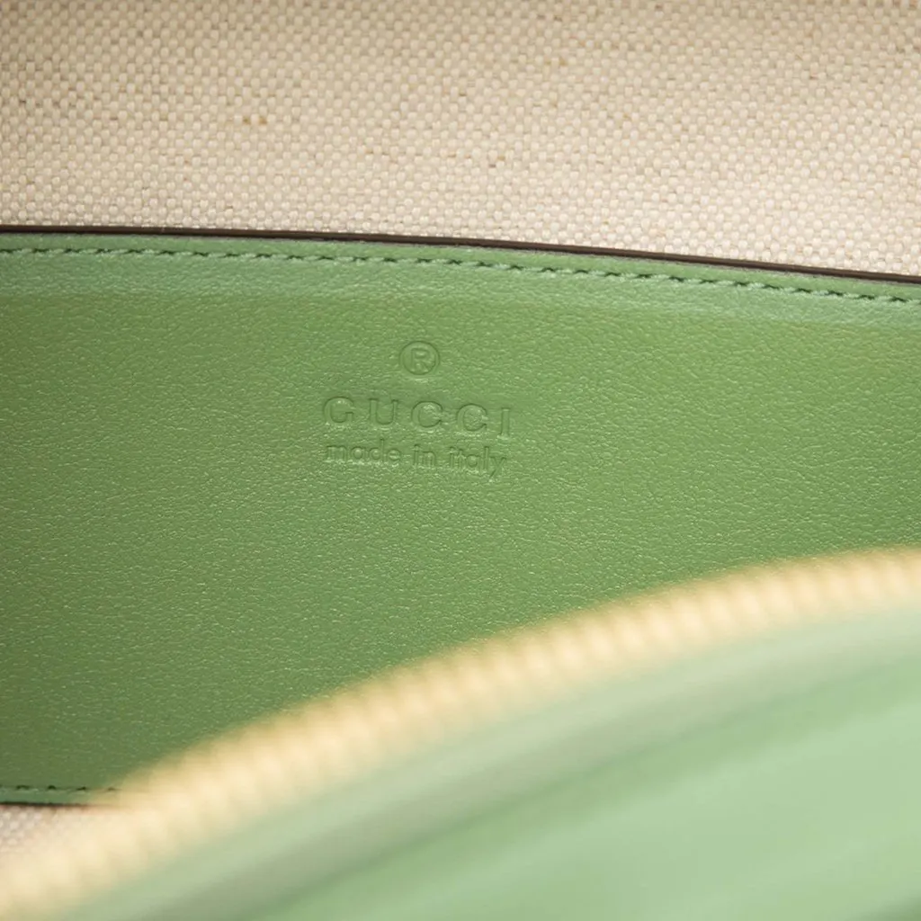 Gucci Matelasse Calfskin Blondie Top Handle Satchel Green Leather Very good - Box View