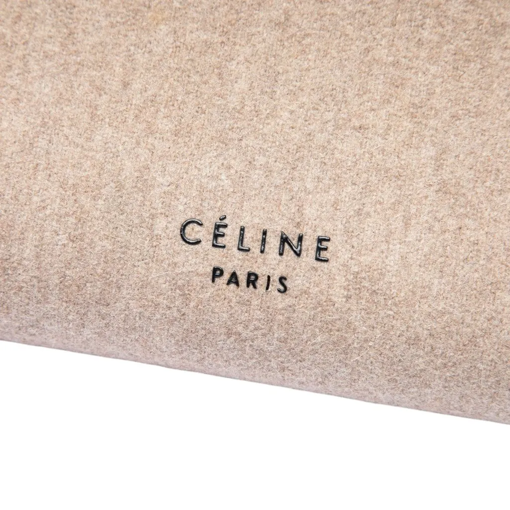 Celine Mini Felt and Calfskin Belt Satchel Beige Very good - Box View