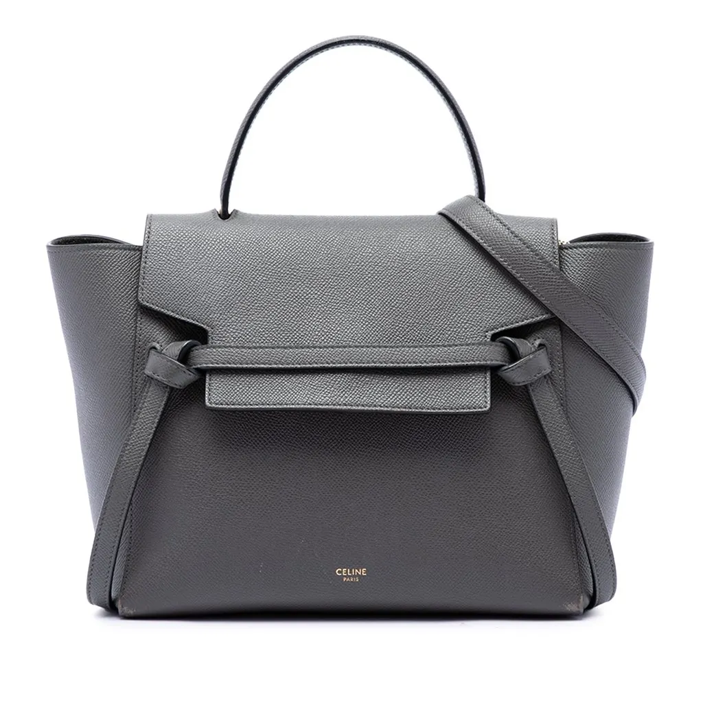 Celine Micro Grained Calfskin Belt Bag MultiColor Leather Very good - Front View
