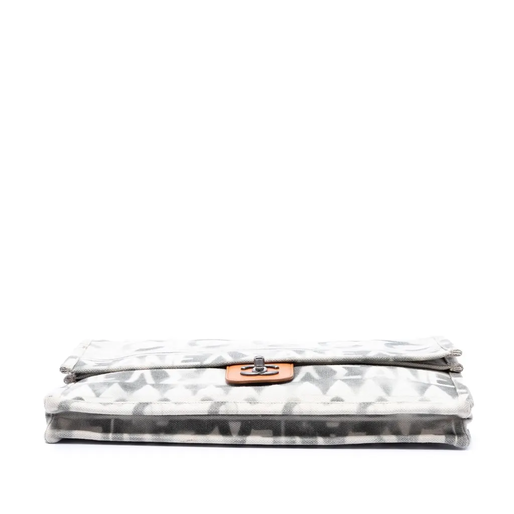 Chanel Paris Greece Canvas Iliad Greek Clutch MultiColor Very good - Inside View