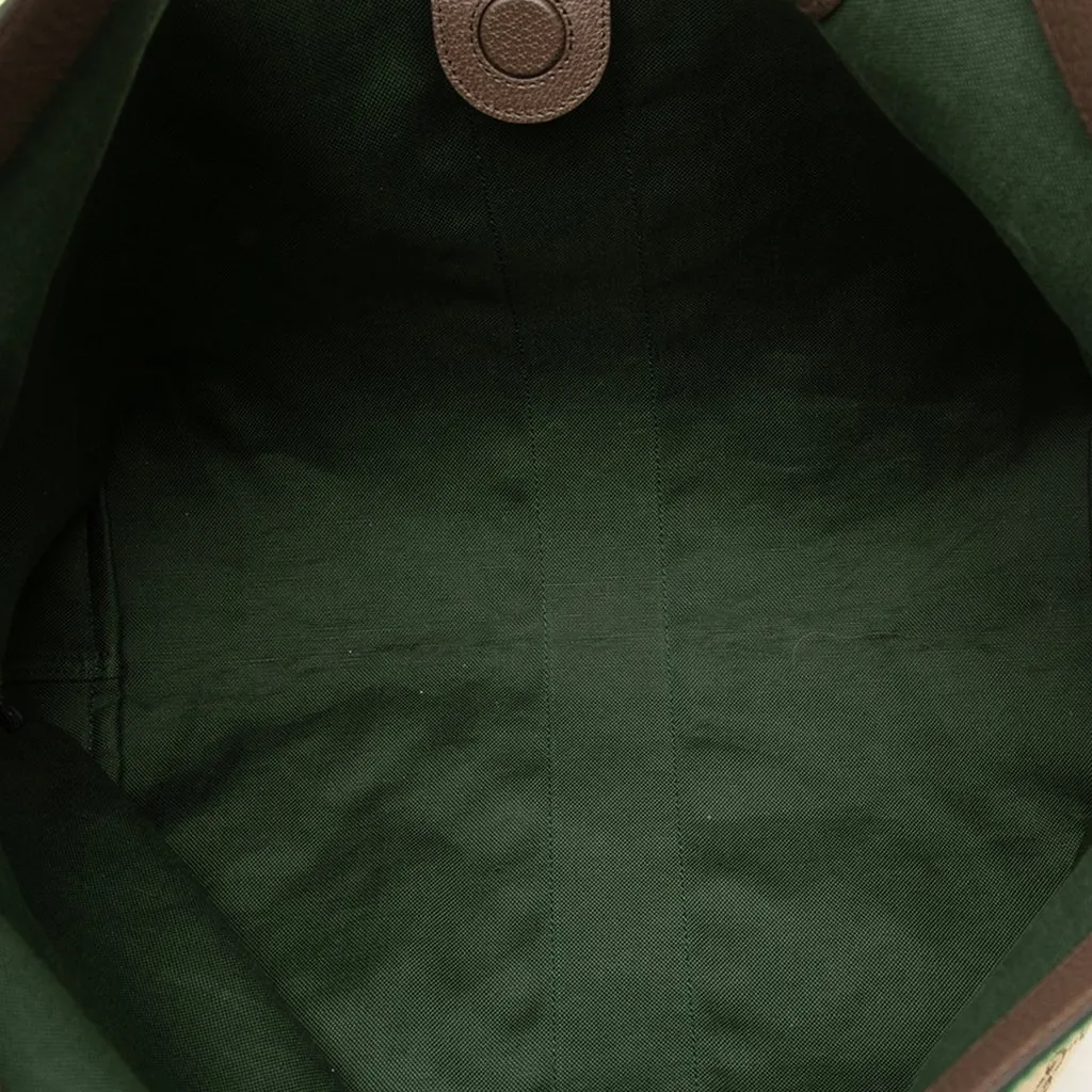 Gucci Large GG Canvas Web Giglio Tote Beige Canvas Very good - Model View