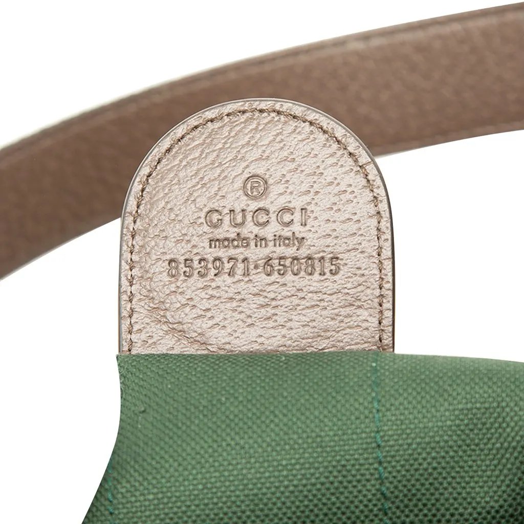 Gucci Large GG Canvas Web Giglio Tote Beige Canvas Very good - Box View