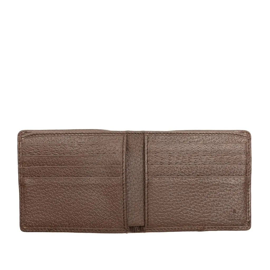 Gucci Jumbo GG Canvas Bifold Small Wallet Beige Very good - Model View