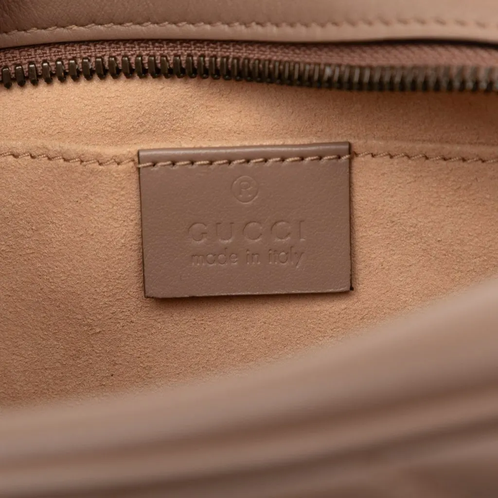 Gucci Small GG Marmont Matelasse Leather Crossbody Brown Leather Very good - Box View