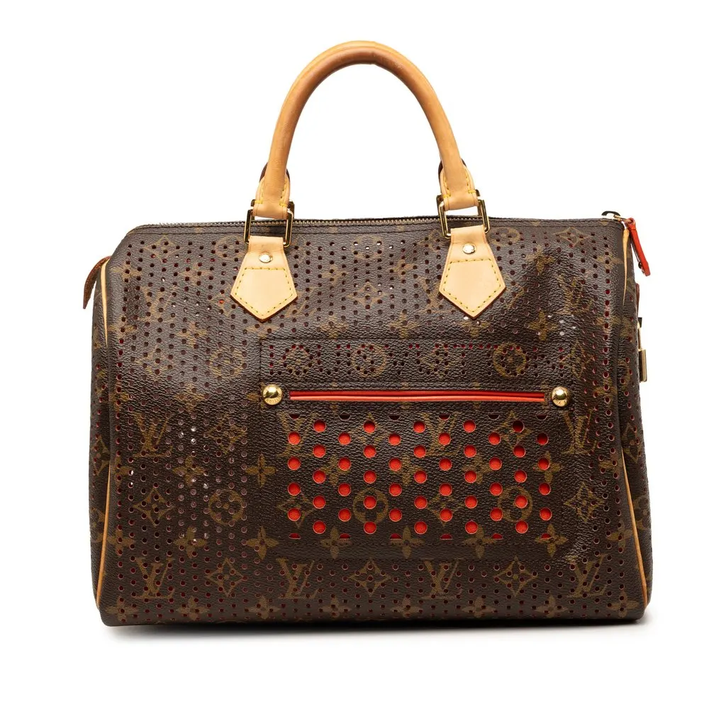 Louis Vuitton Monogram Perforated Speedy 30 Brown Very good - Front View