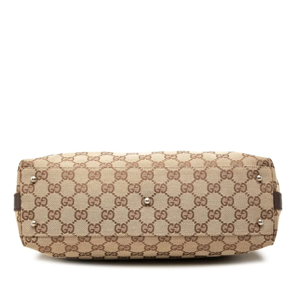 Gucci GG Canvas Web Pop Handbag Beige Very good - Inside View