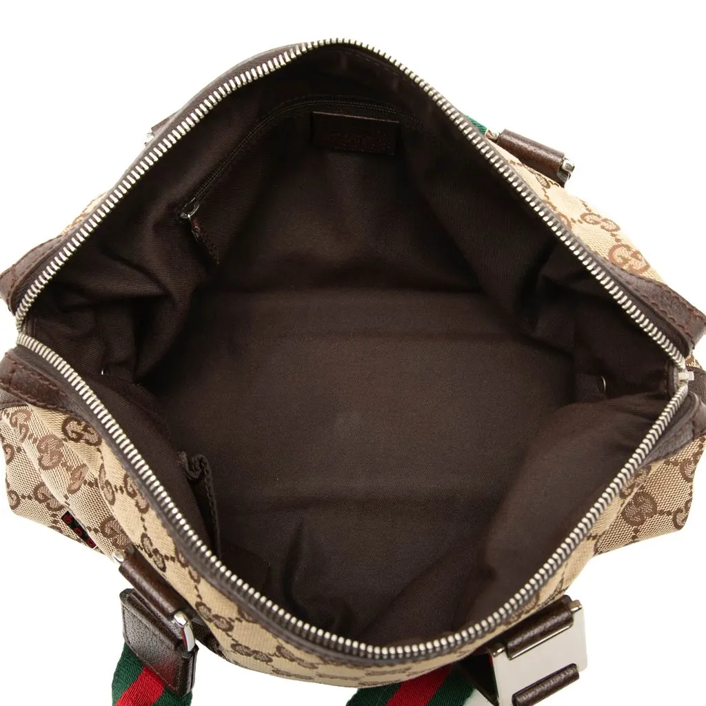 Gucci GG Canvas Web Pop Handbag Beige Very good - Model View