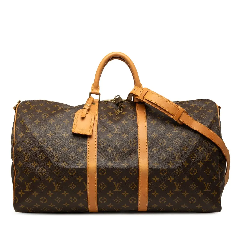 Louis Vuitton Monogram Keepall Bandouliere 55 Brown Very good - Front View