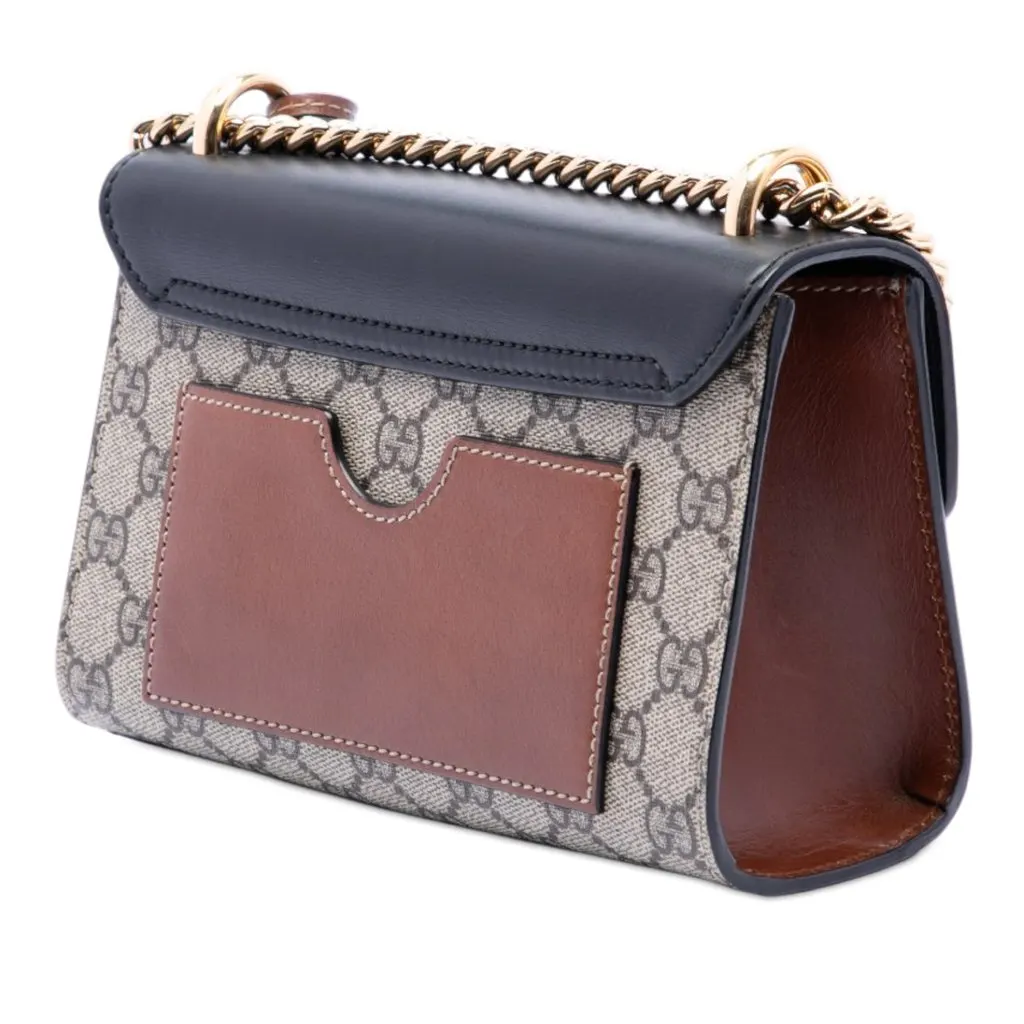 Gucci Small GG Supreme Padlock Crossbody Beige Very good - Back View