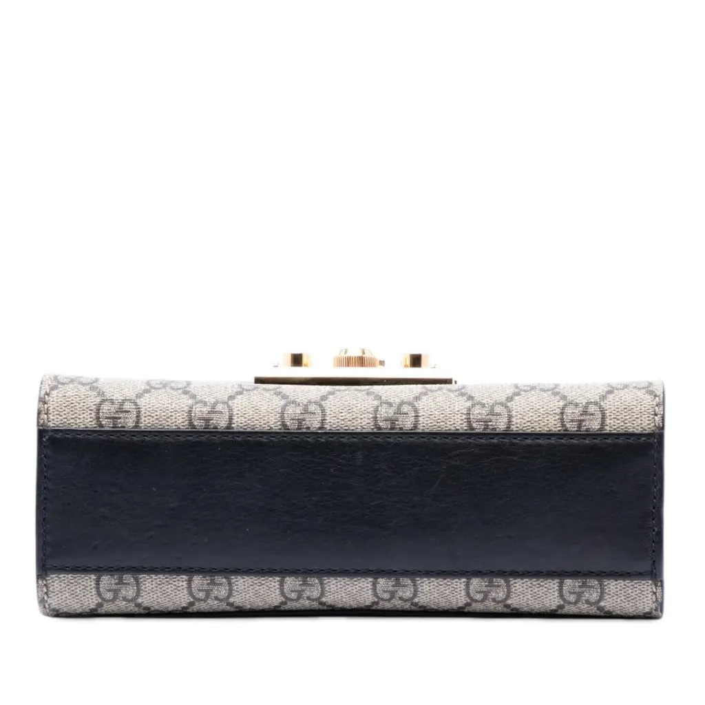 Gucci Small GG Supreme Padlock Crossbody Beige Very good - Inside View