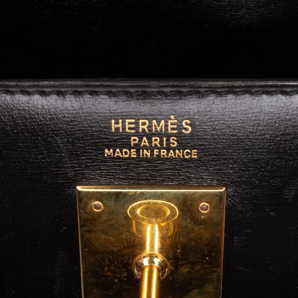 Hermès Box Calf Kelly Sellier 32 Black Leather Good - Box View