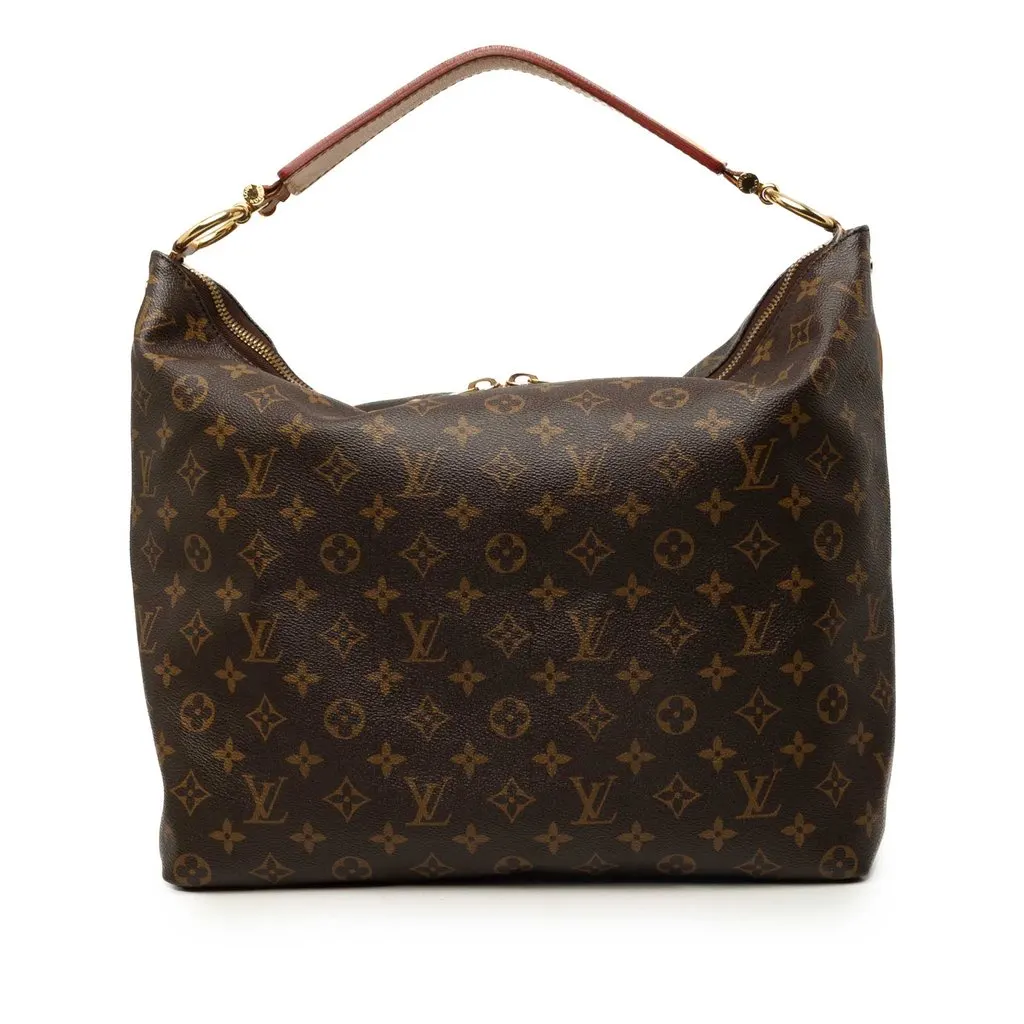 Louis Vuitton Monogram Sully MM Brown Canvas Good - Front View