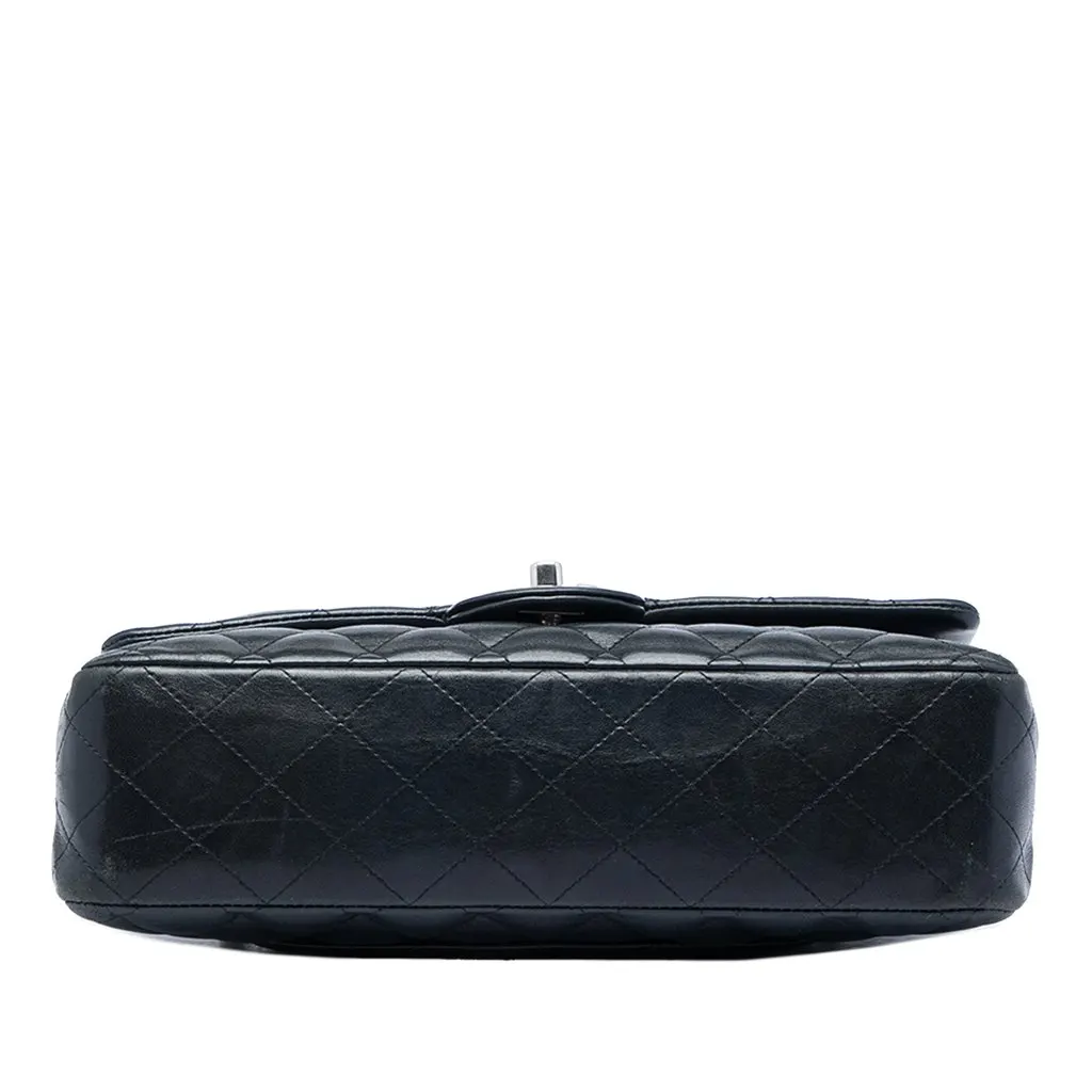 Chanel Medium Classic Lambskin Double Flap Black Leather Very good - Inside View