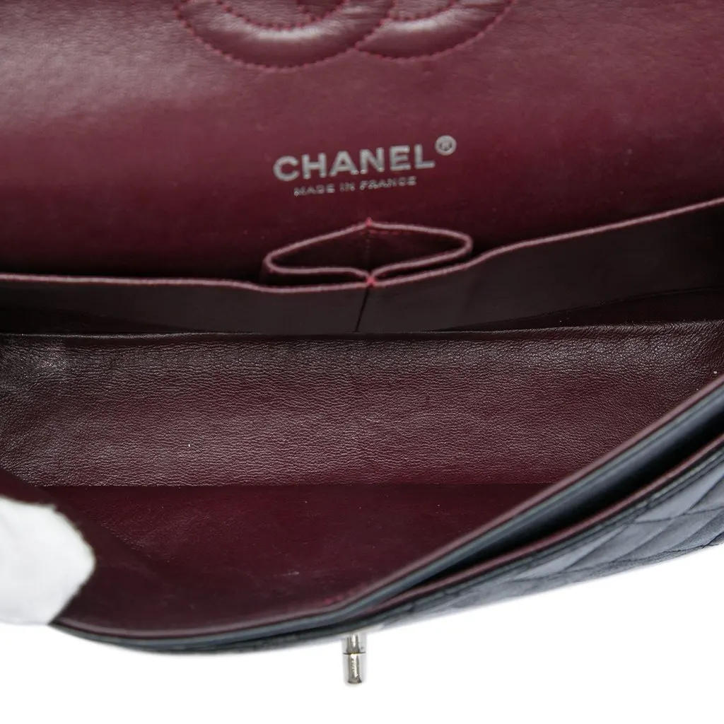 Chanel Medium Classic Lambskin Double Flap Black Leather Very good - Model View