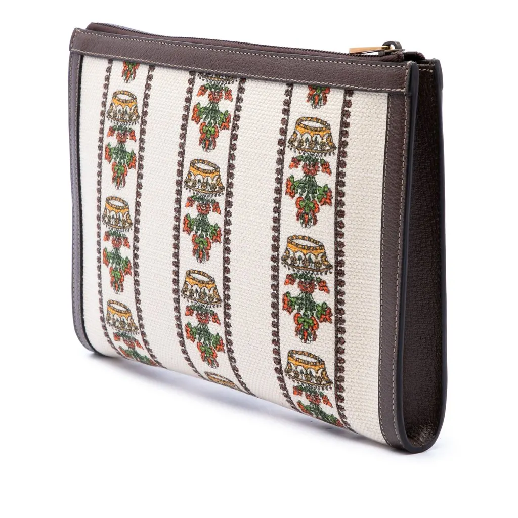 Gucci Canvas 100 Centennial Music is Mine Clutch Beige Very good - Back View