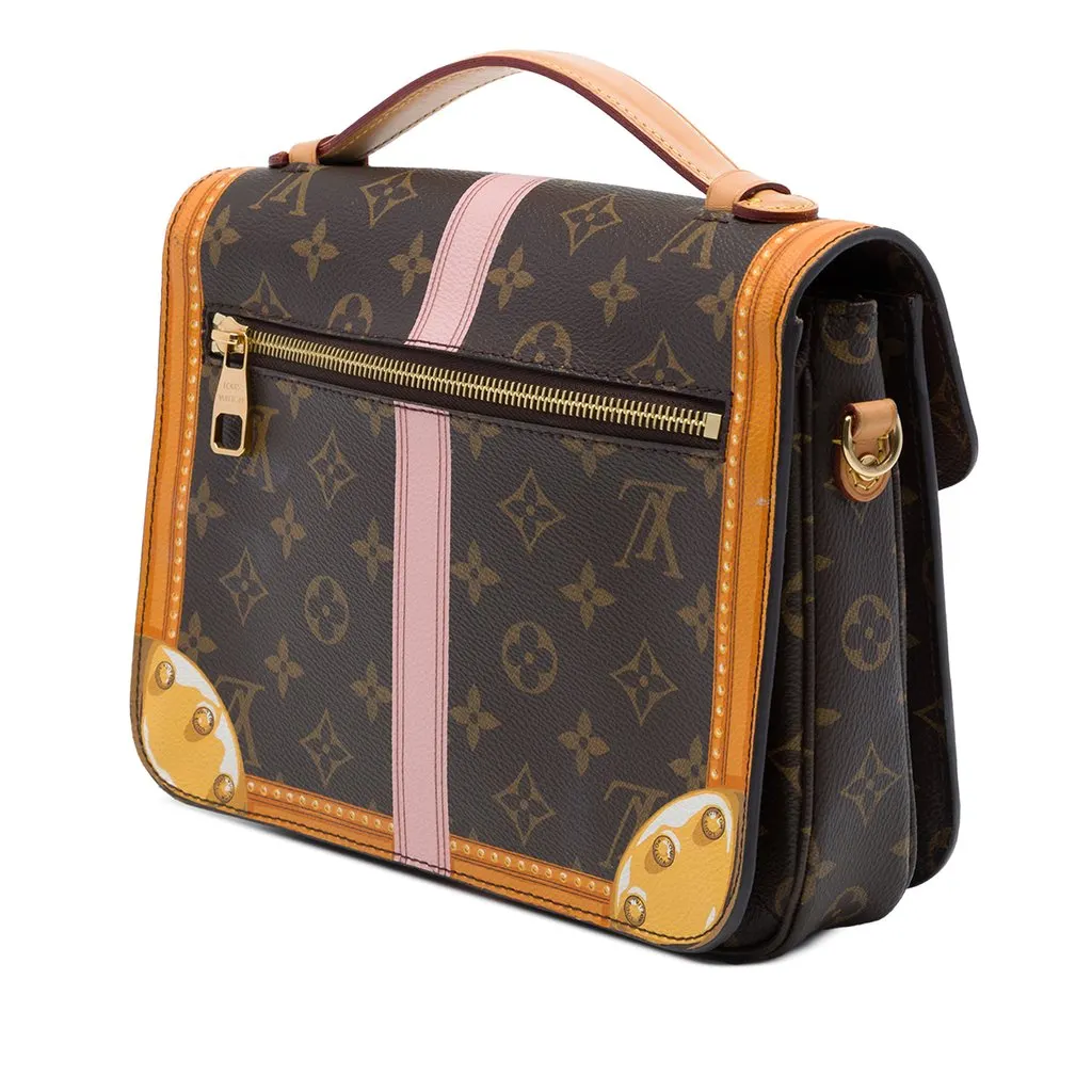 Louis Vuitton Monogram Summer Trunks Pochette Metis Brown Canvas Very good - Back View