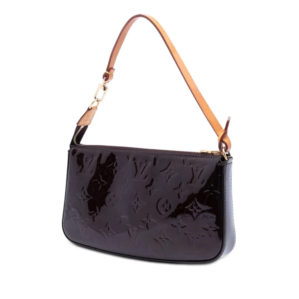 Louis Vuitton Monogram Vernis Pochette Accessoires Purple Leather Very good - Back View