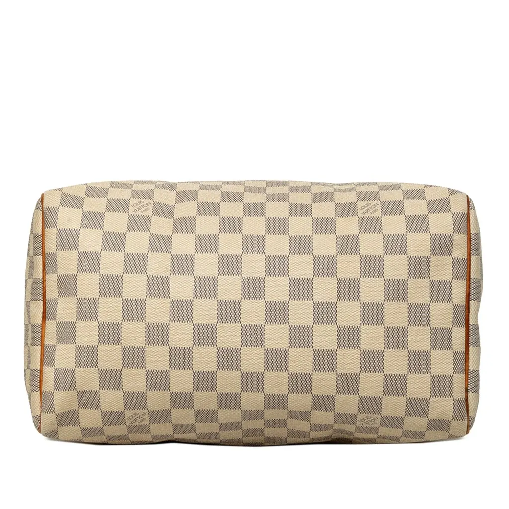 Louis Vuitton Damier Azur Speedy 30 White Canvas Good - Inside View