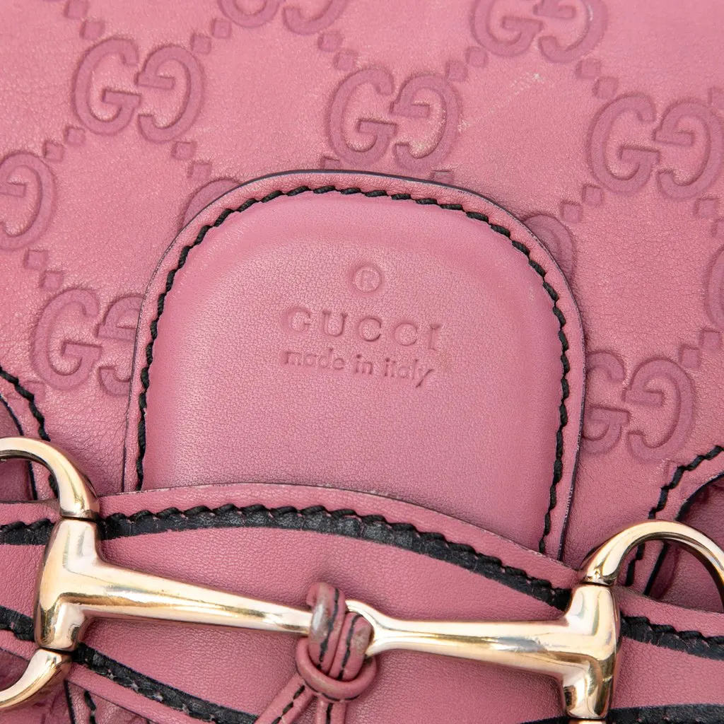 Gucci Medium Guccissima Emily Shoulder Bag Pink Leather Good - Box View