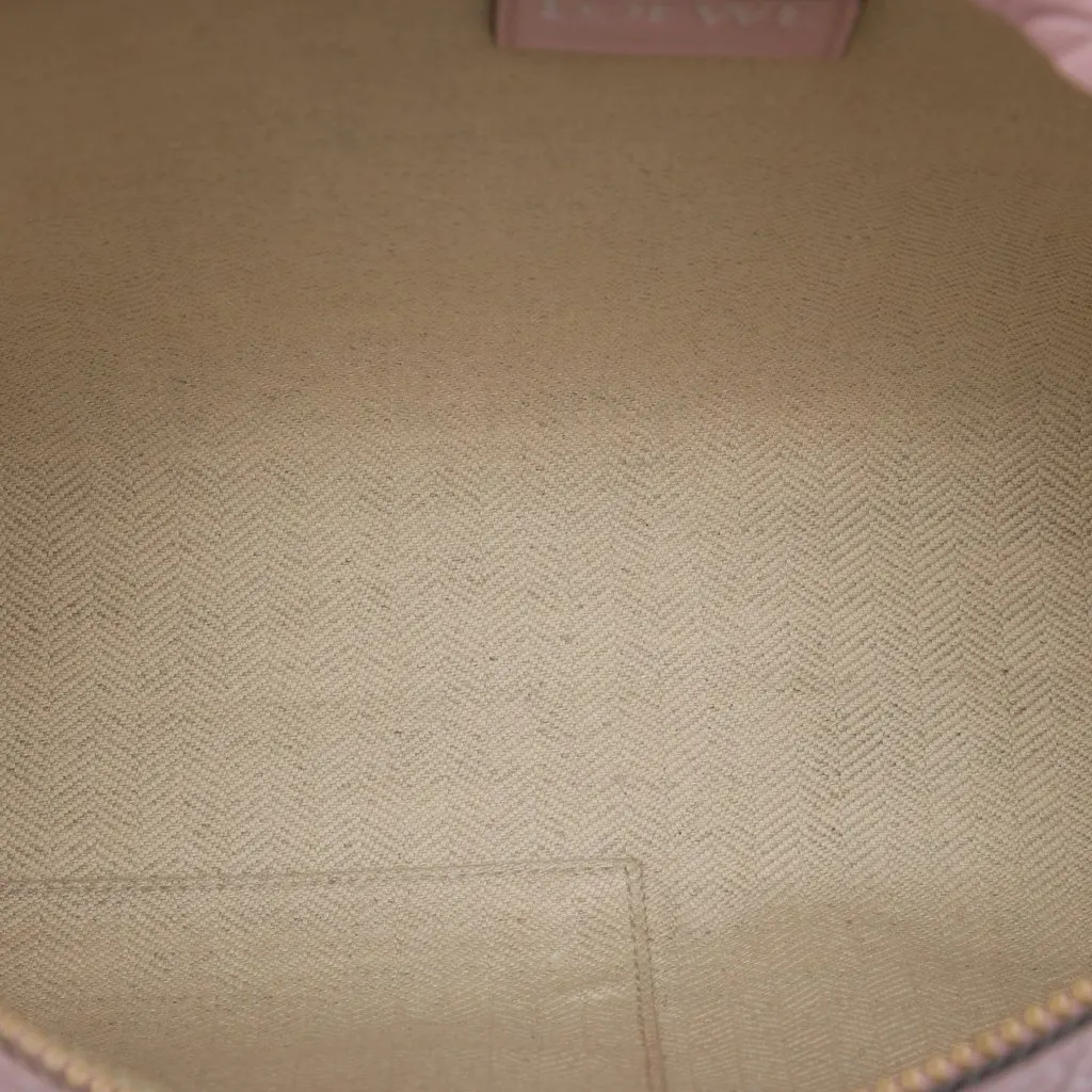 Loewe Embossed Leather Anagram Repeat T Clutch Pink Leather Good - Model View