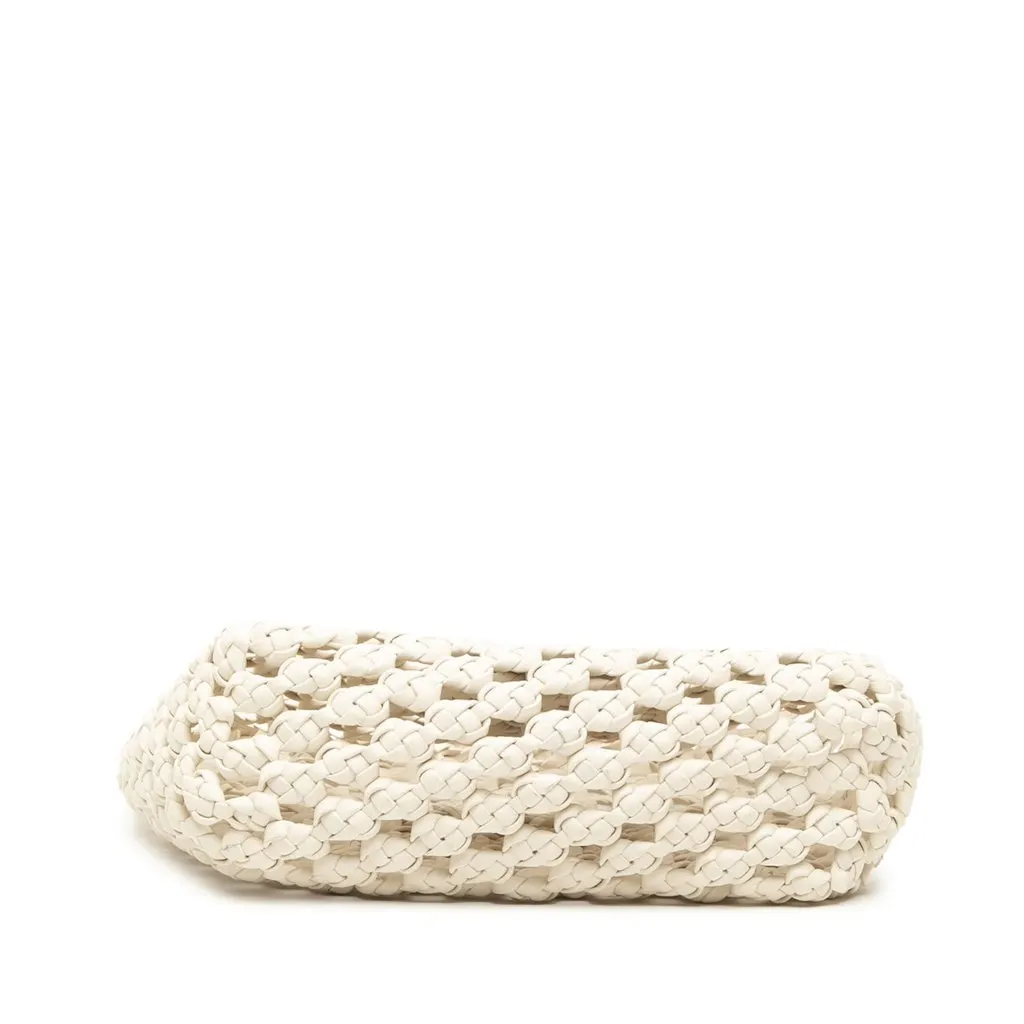 Miu Miu Nappa Macrame Bucket Bag White Leather Very good - Inside View