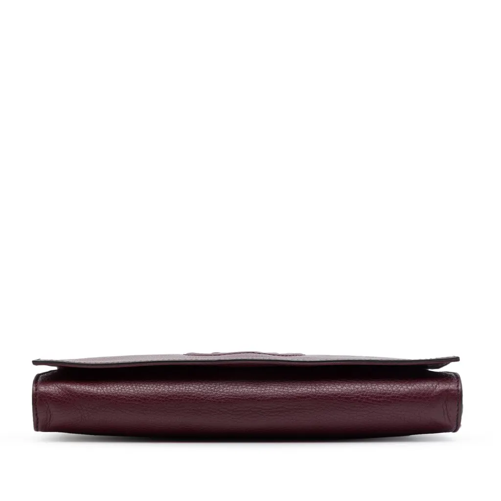 Gucci Calfskin Soho Disco Clutch Red Leather Very good - Inside View