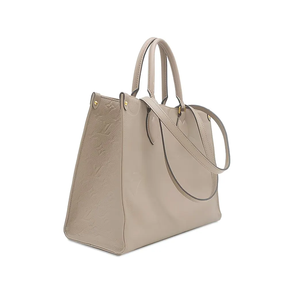 Louis Vuitton Monogram Empreinte OnTheGo MM Beige Leather Good - Back View