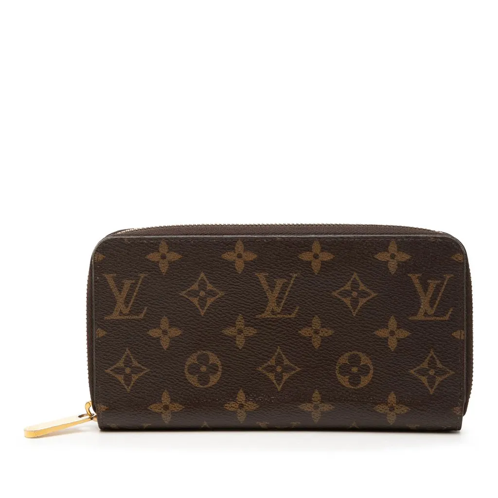 Louis Vuitton Monogram Zippy Long Wallet Brown Very good - Front View