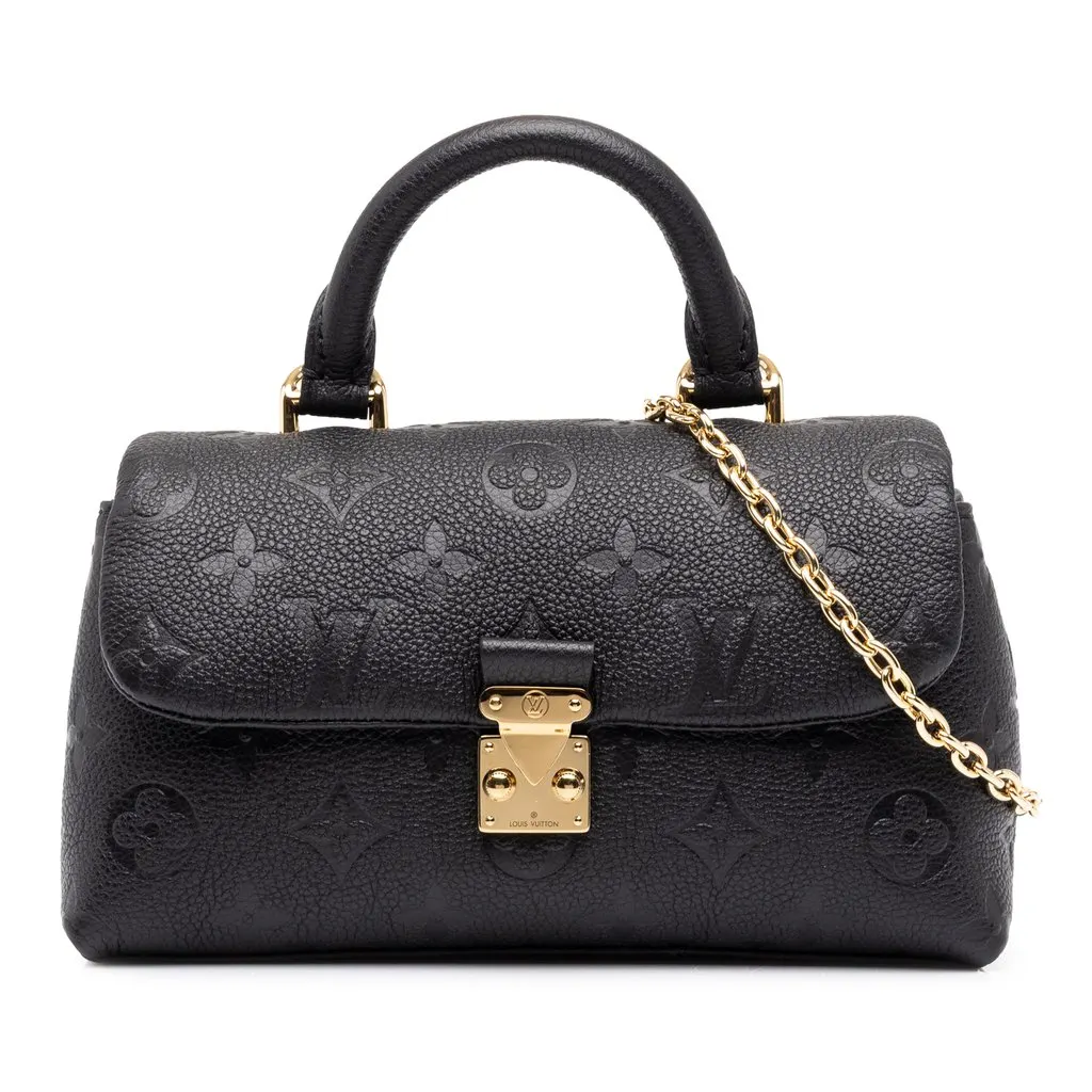 Louis Vuitton Monogram Empreinte Nano Madeleine Black Leather Very good - Front View
