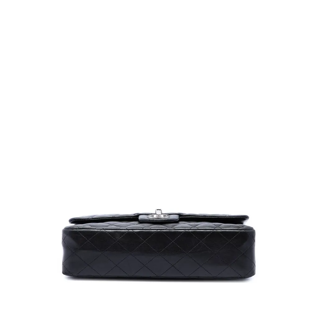 Chanel Medium Classic Lambskin Double Flap Black Leather Very good - Inside View
