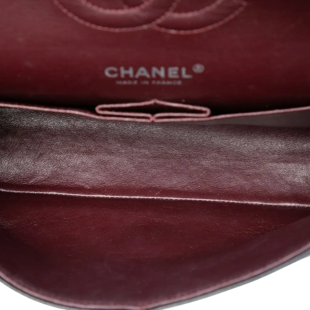 Chanel Medium Classic Lambskin Double Flap Black Leather Very good - Model View