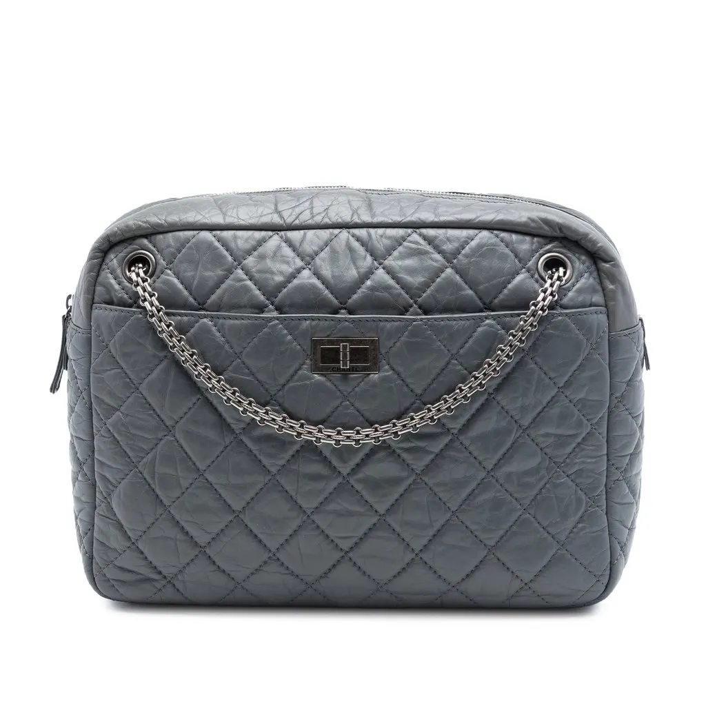 Chanel Large Quilted Calfskin Reissue 2.55 Camera Bag MultiColor Leather Very good - Front View
