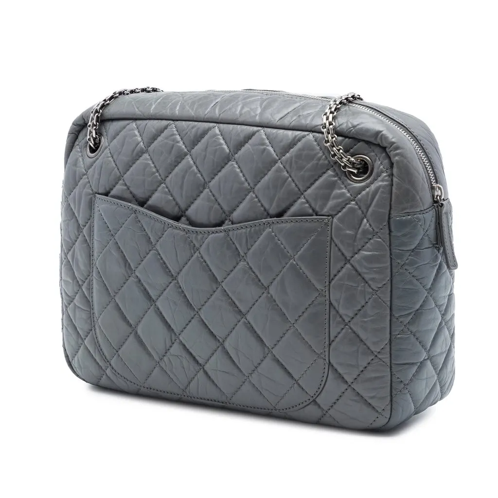 Chanel Large Quilted Calfskin Reissue 2.55 Camera Bag MultiColor Leather Very good - Back View